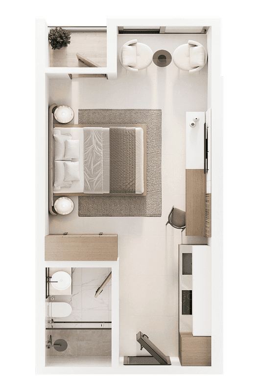 Studios floor plan — Zenwood